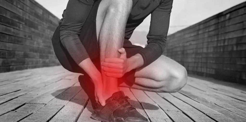 Fitness Runner With Ankle Pain